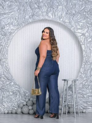 Calça widi leg jeans sem elastano 100% algodão